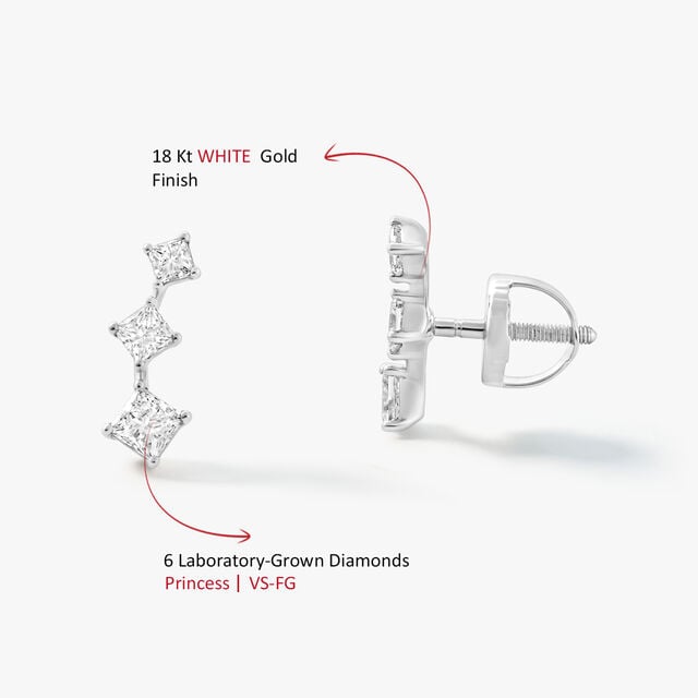 Climb Sideways Stud Earrings,,hi-res image number null