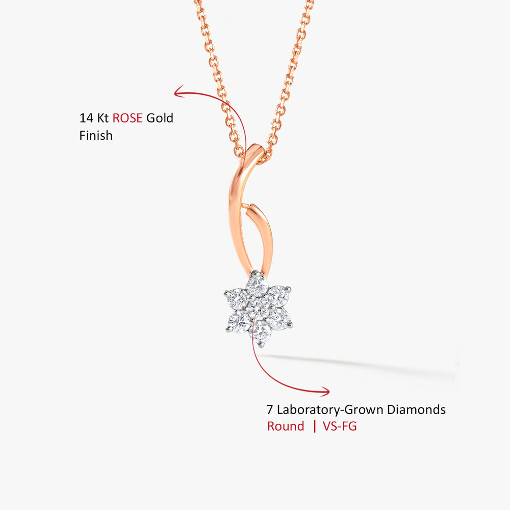 Wild Flower Pendant With Chain,,hi-res image number null