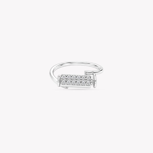 Pin Code Green Silver Finger Ring,,hi-res image number null
