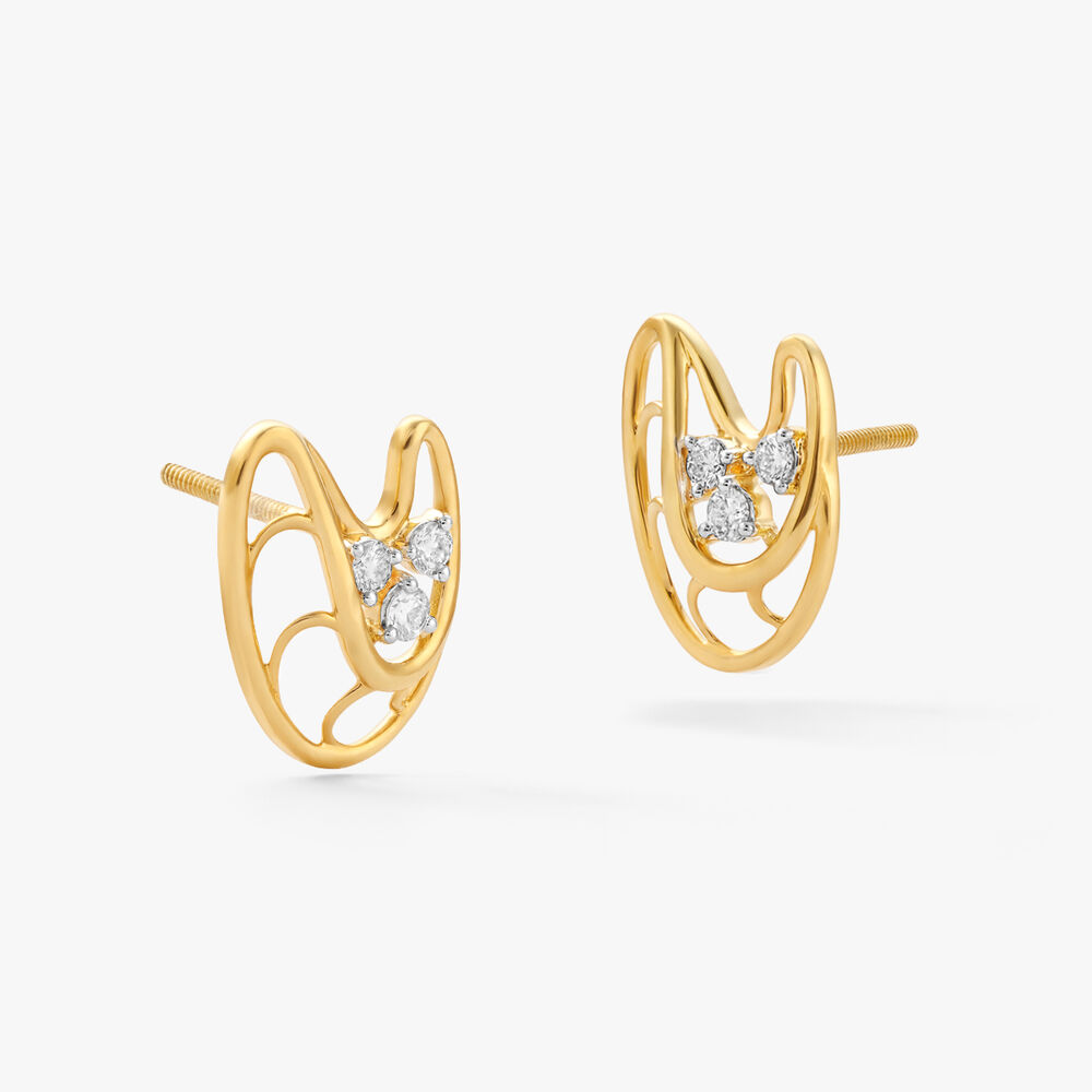Threes Company Stud Earrings,,hi-res image number null