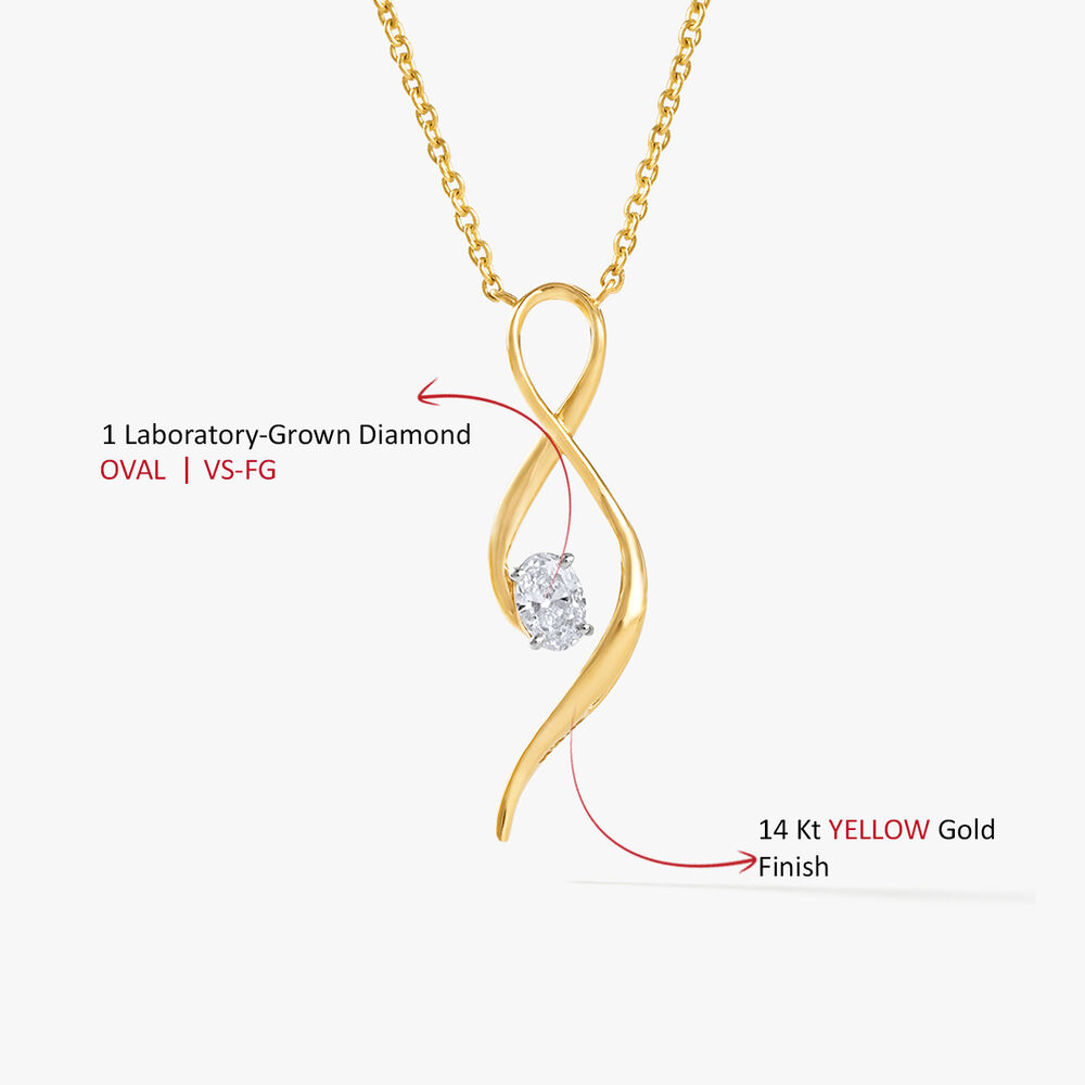 Oval In Motion Pendant with Chain,,hi-res image number null