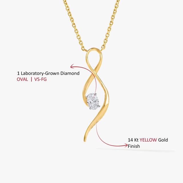 Oval In Motion Pendant with Chain,,hi-res image number null