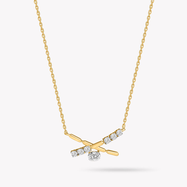 Cross My Lines Pendant With Chain