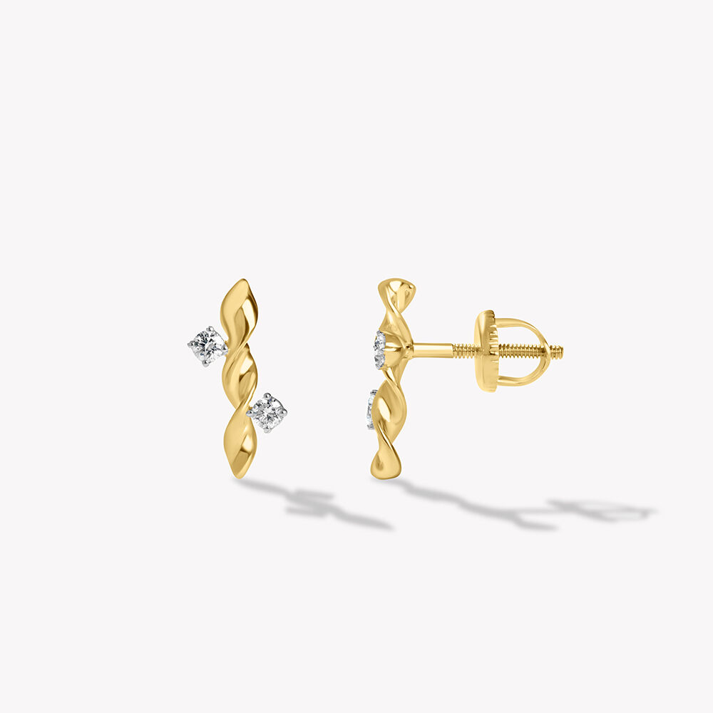 Twist Beat Stud Earrings,,hi-res image number null