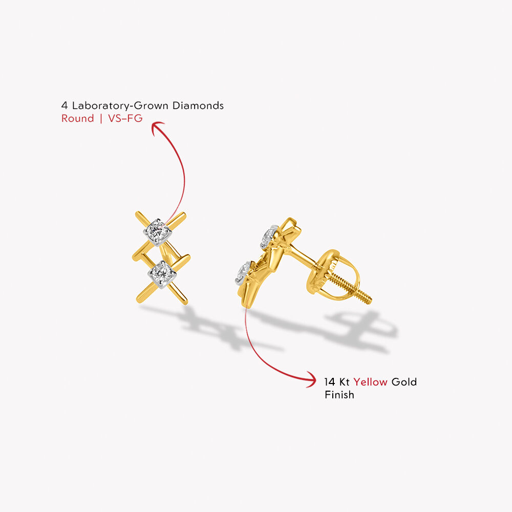 Criss Cross Stud Earrings,,hi-res image number null