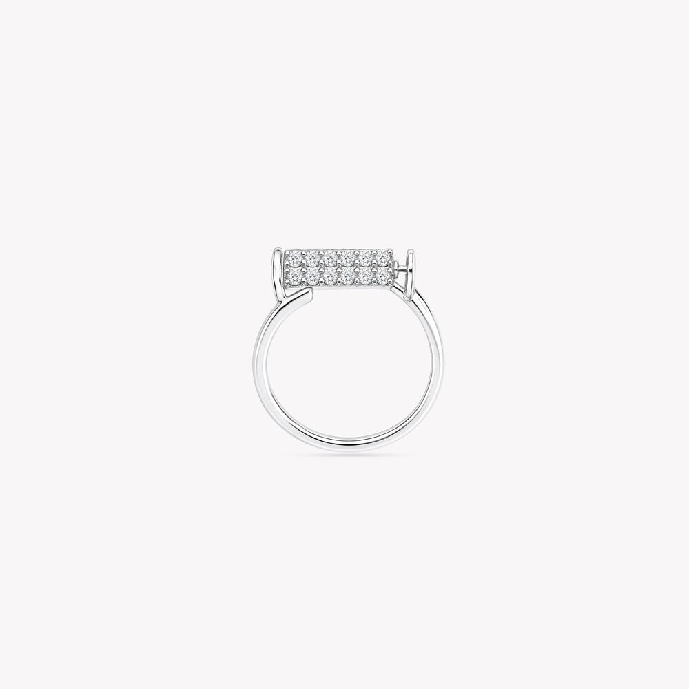 Pin Code Green Silver Finger Ring,,hi-res image number null