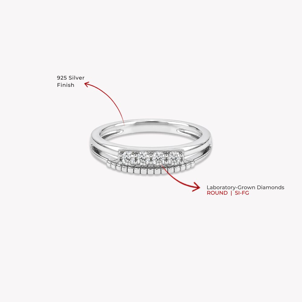 Three To Impress Silver Finger Ring,,hi-res image number null