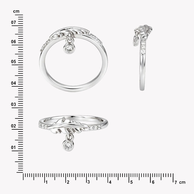 Caught On A Feather Silver Finger Ring,,hi-res image number null