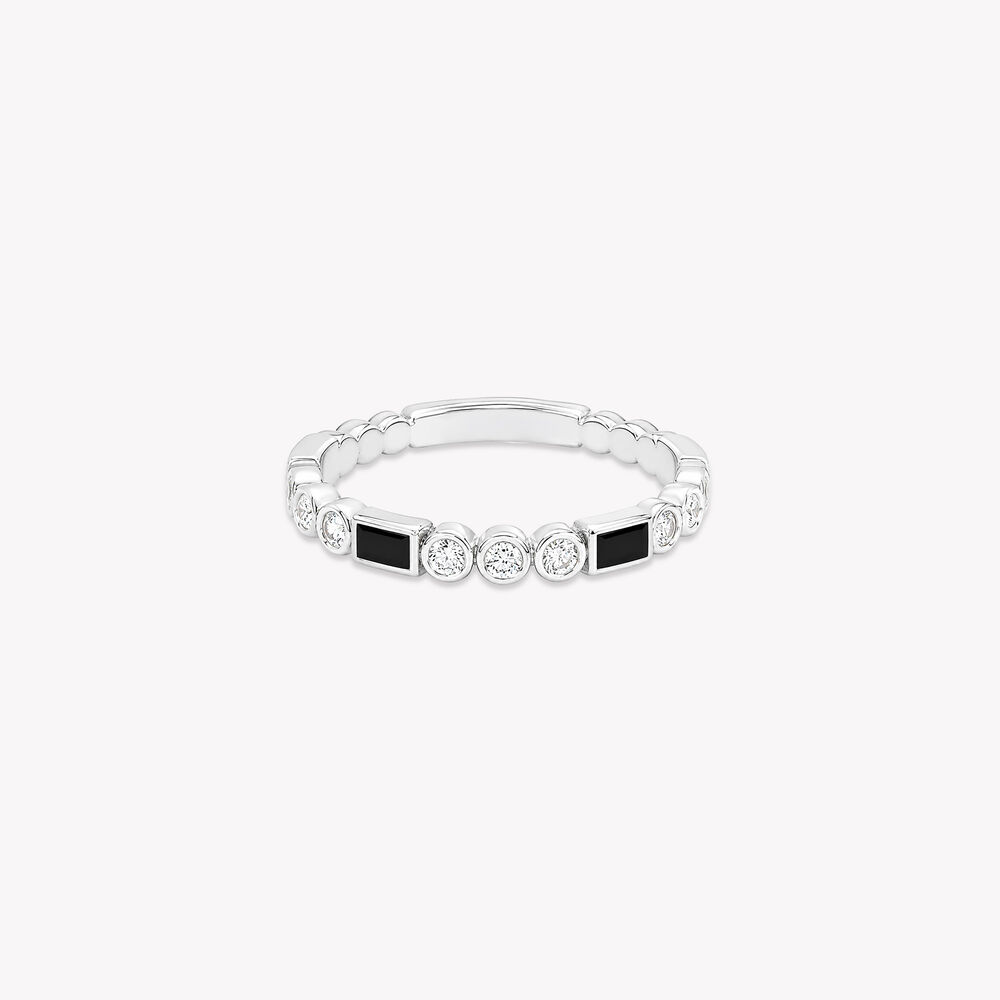 Contrast Code Silver Finger Ring,,hi-res image number null