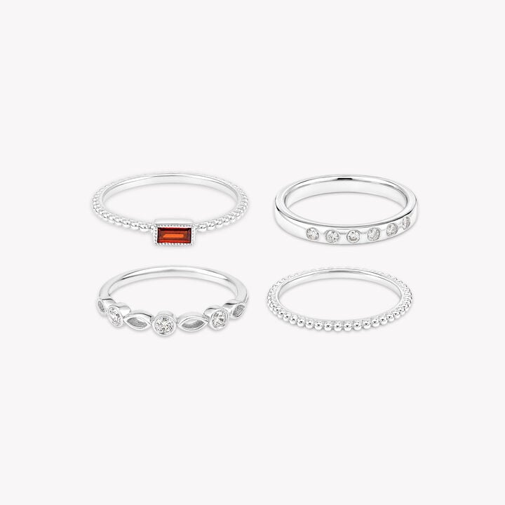 Stack It Your Way Silver Finger Rings