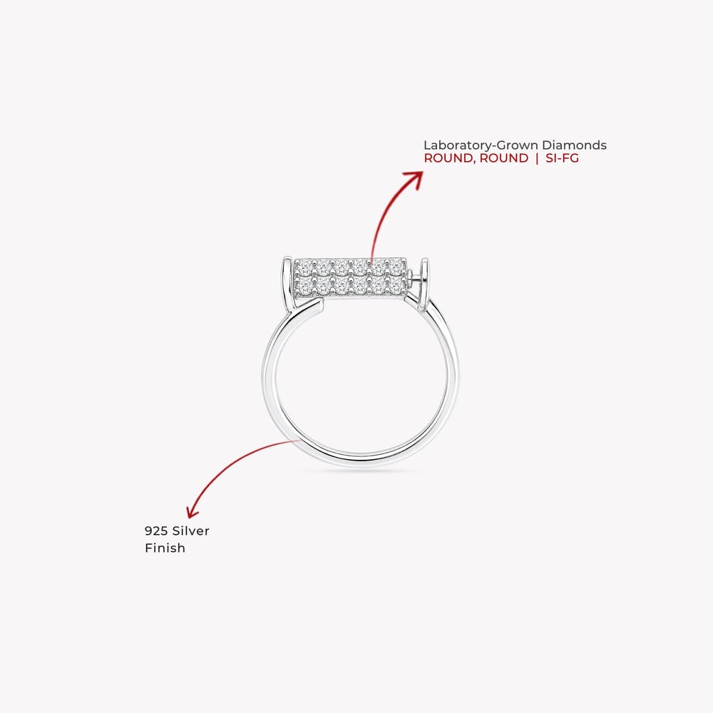 Pin Code Green Silver Finger Ring,,hi-res image number null