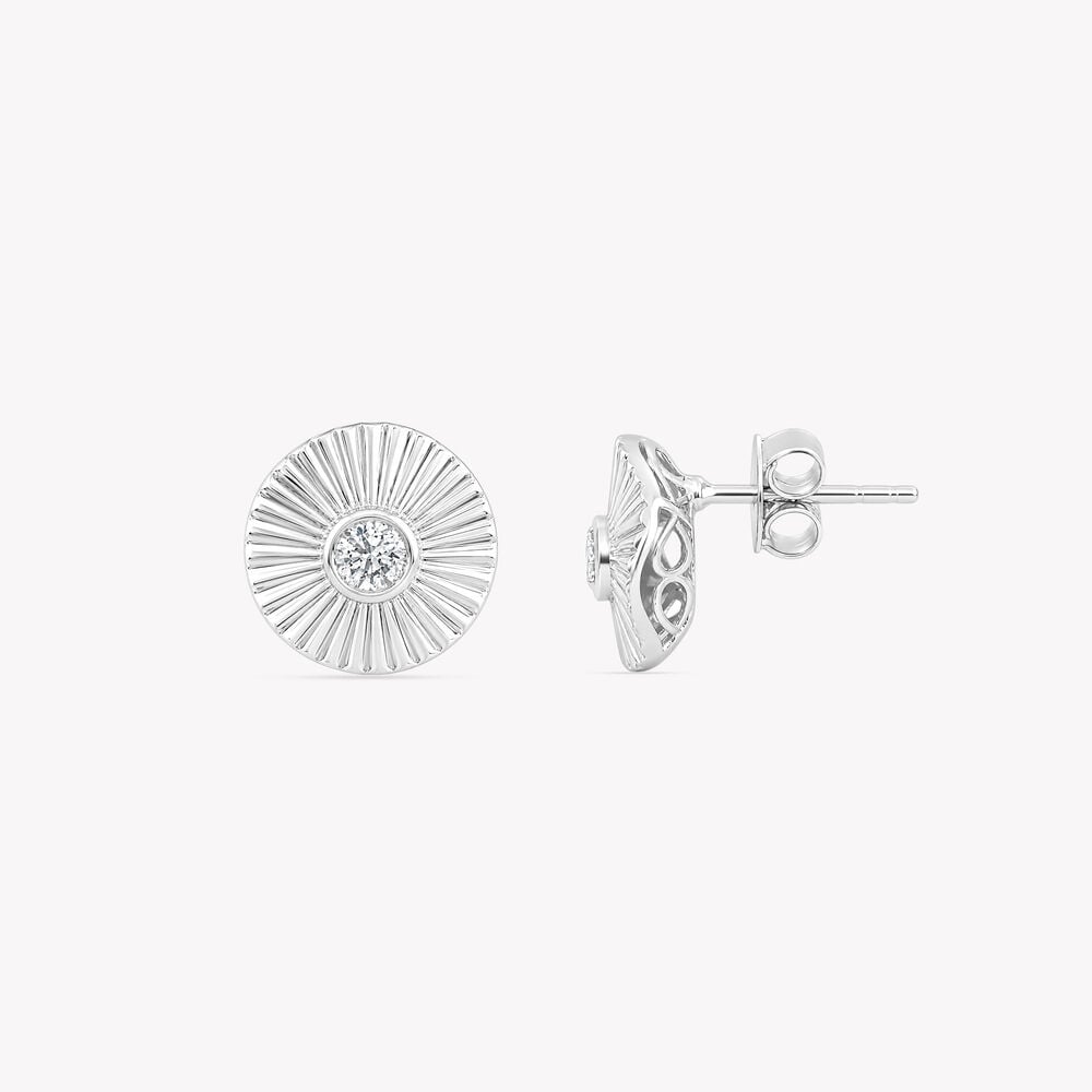 Ray Of Spark Silver Stud Earrings,,hi-res image number null