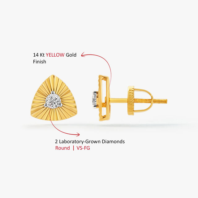 Love Triangle Stud Earrings,,hi-res image number null