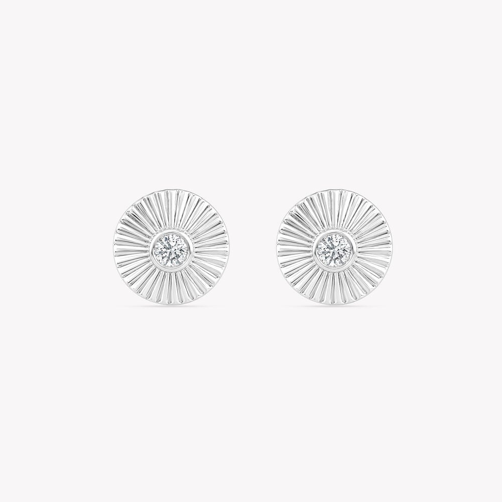 Ray Of Spark Silver Stud Earrings,,hi-res image number null