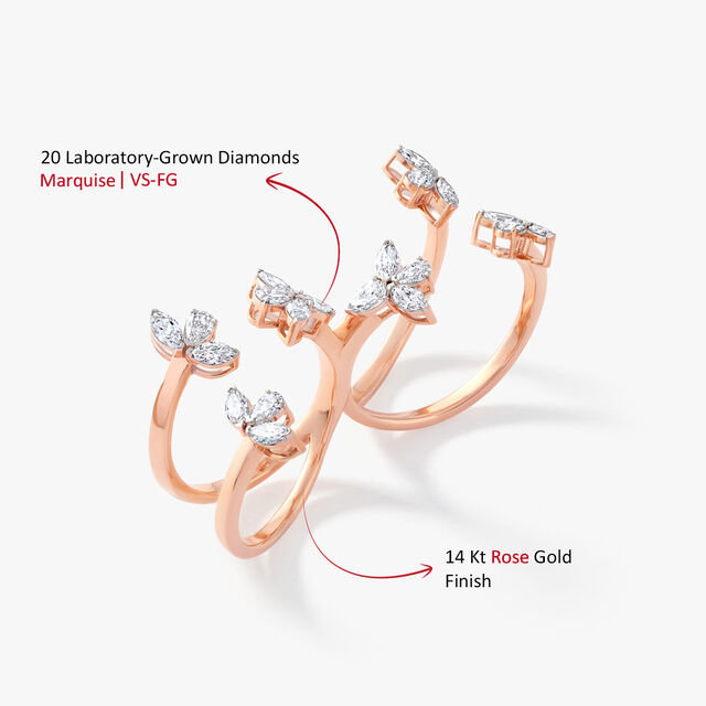 Two Finger Wildflower Ring,,hi-res image number null