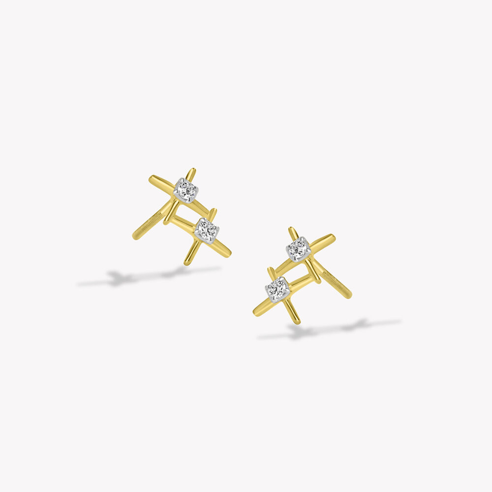 Criss Cross Stud Earrings,,hi-res image number null