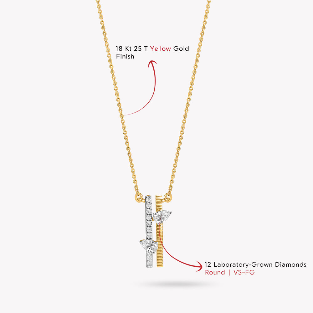 Split Statement Pendant With Chain,,hi-res image number null