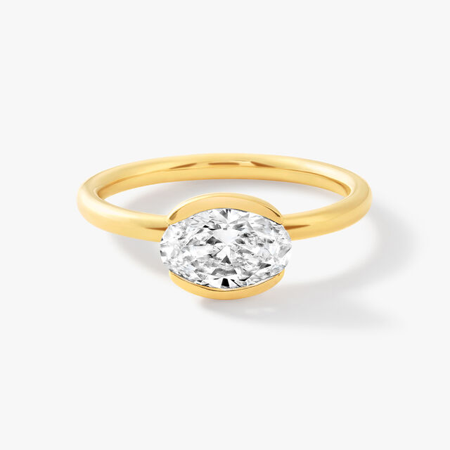 Elysia Oval Half Bezel Ring,,hi-res image number null