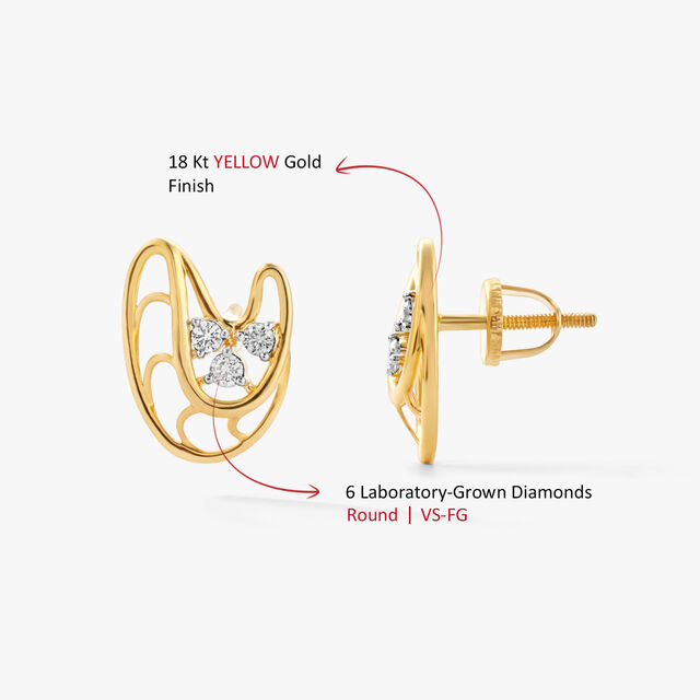 Threes Company Stud Earrings,,hi-res image number null