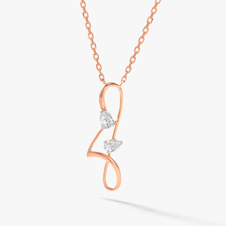 Offbeat Pear Pendant With Chain