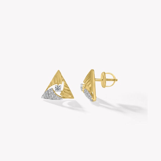 Tilted Triangle Stud Earrings,,hi-res image number null
