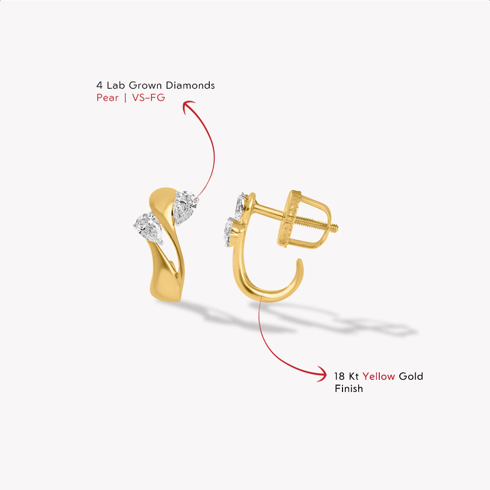 Pear Control Stud Earrings,,hi-res image number null