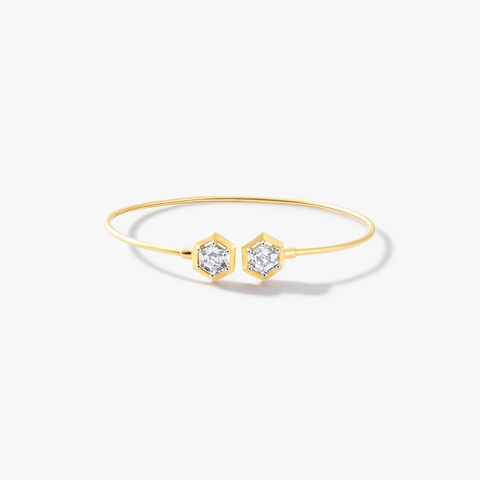 Twin Hexagon Bangle