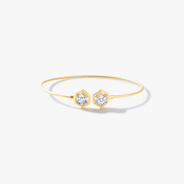 Twin Hexagon Bangle,,hi-res image number null