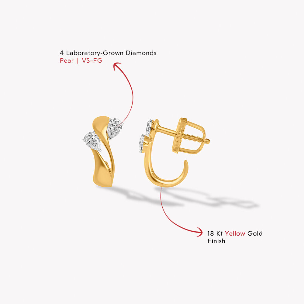 Pear Control Stud Earrings,,hi-res image number null