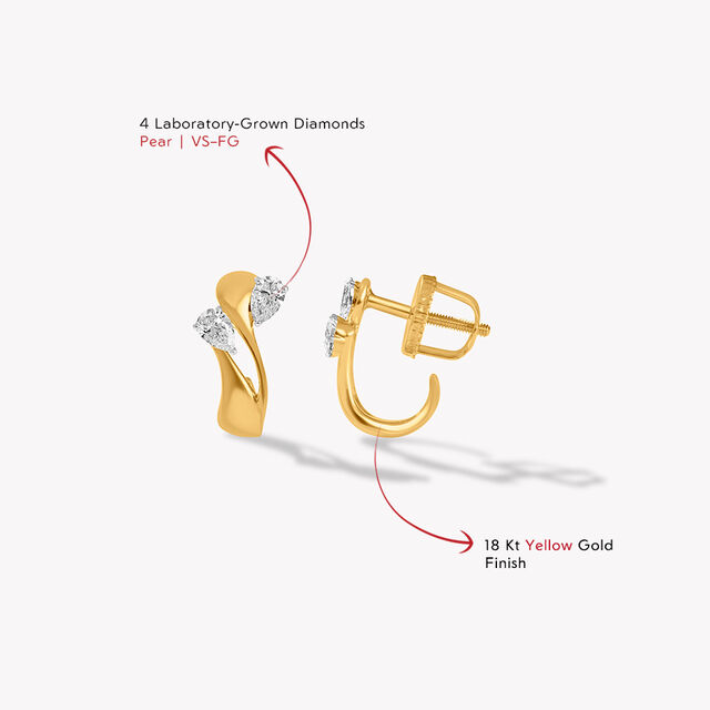Pear Control Stud Earrings,,hi-res image number null