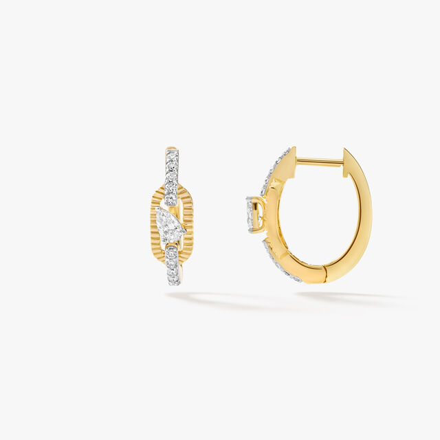 Tilted Pear Hoop,,hi-res image number null