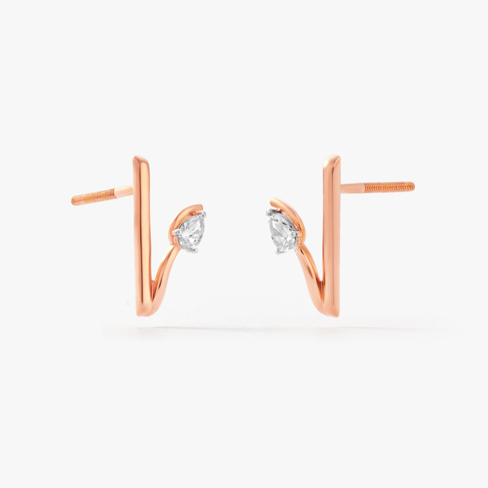Not So Straight Stud Earrings,,hi-res image number null