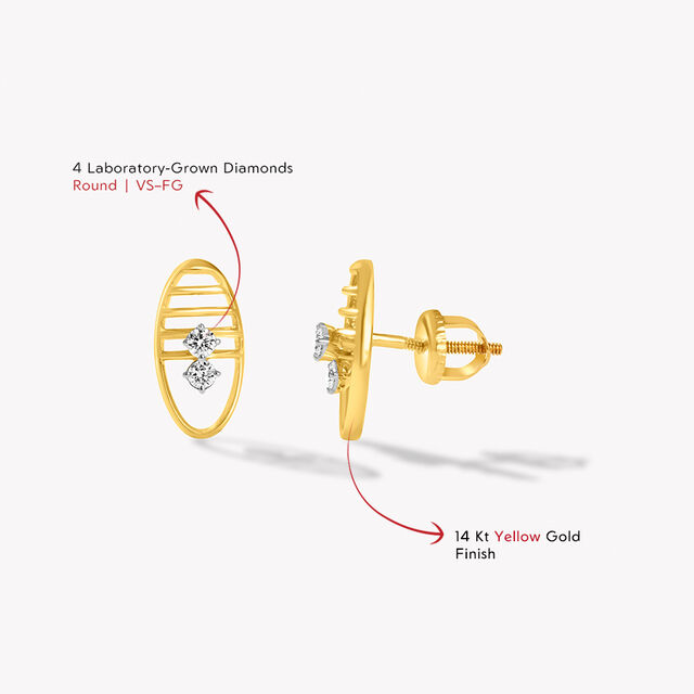Line Within Stud Earrings,,hi-res image number null