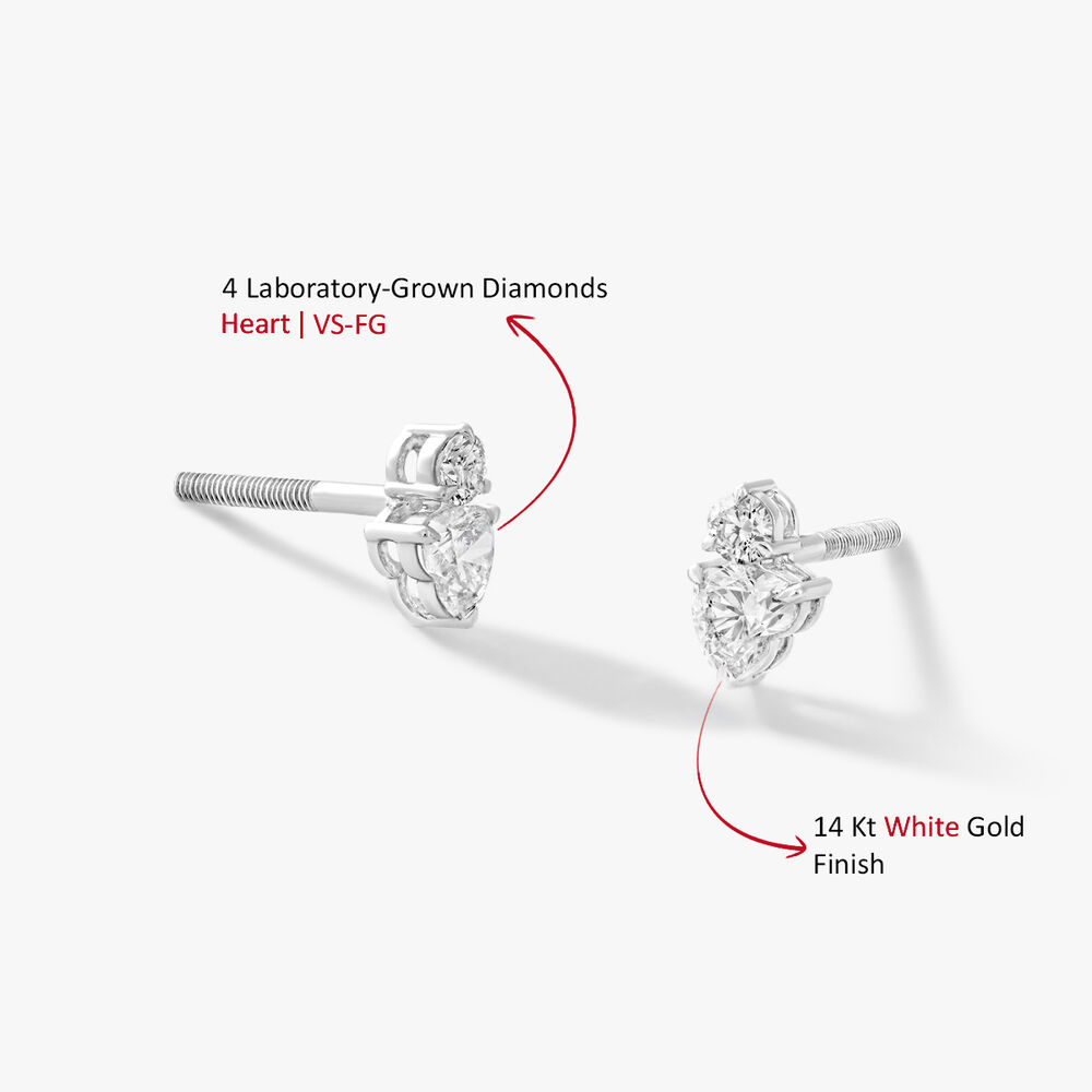 Love Triangle Stud Earrings,,hi-res image number null