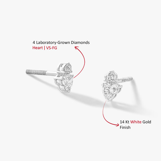 Love Triangle Stud Earrings,,hi-res image number null