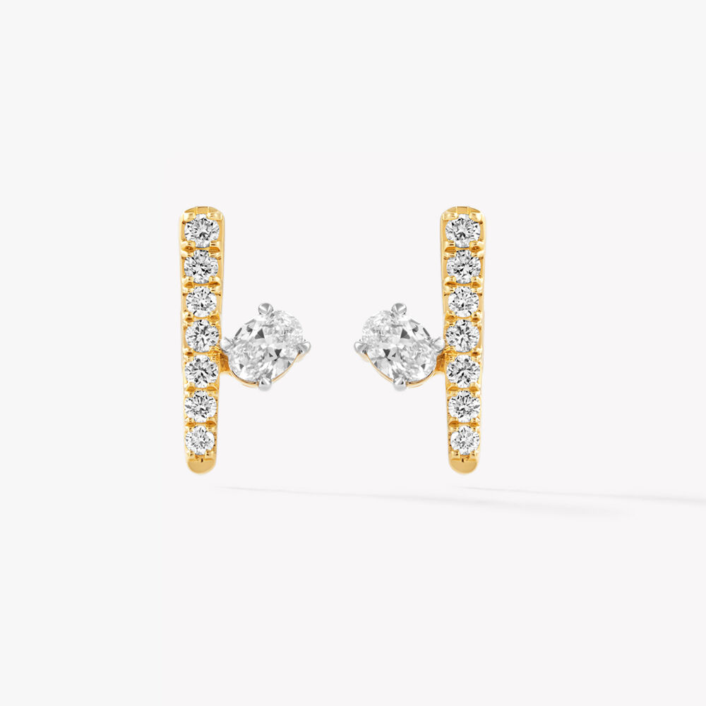Tilt Check Stud Earrings,,hi-res image number null