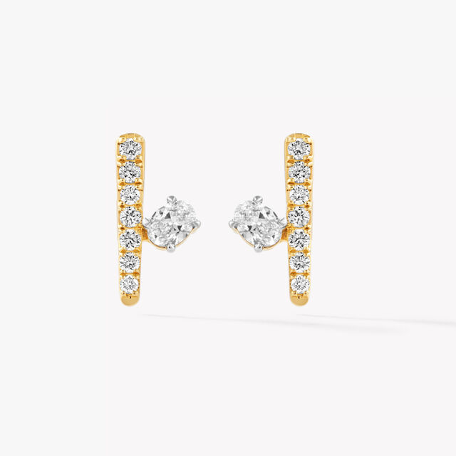 Tilt Check Stud Earrings,,hi-res image number null