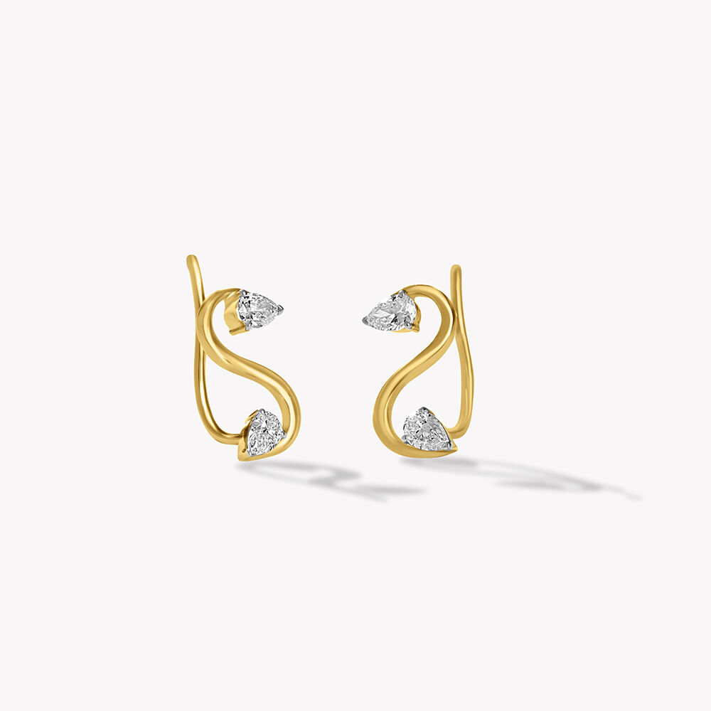 S Curve Takeover Ear Climber,,hi-res image number null