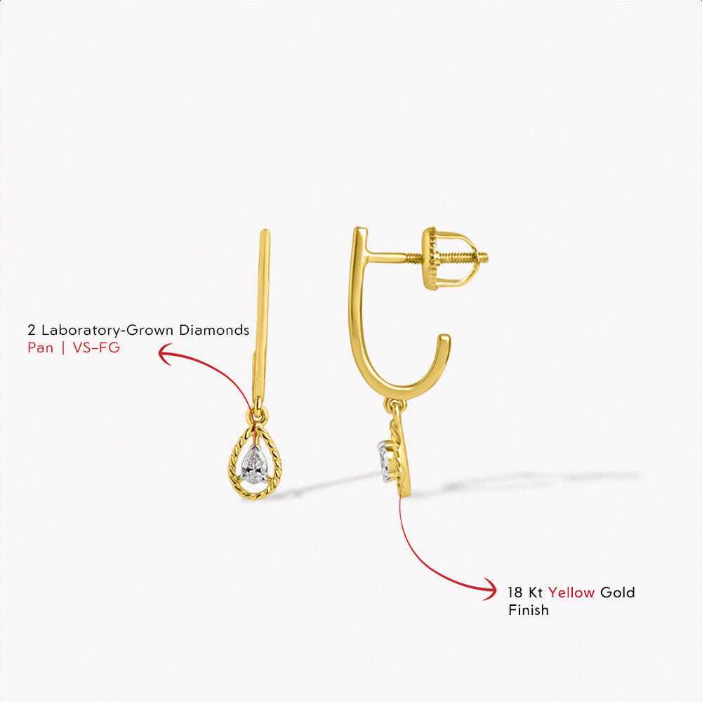 Finish Strong J Hoop Earrings,,hi-res image number null