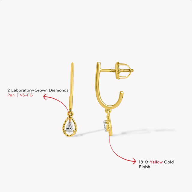 Finish Strong J Hoop Earrings,,hi-res image number null