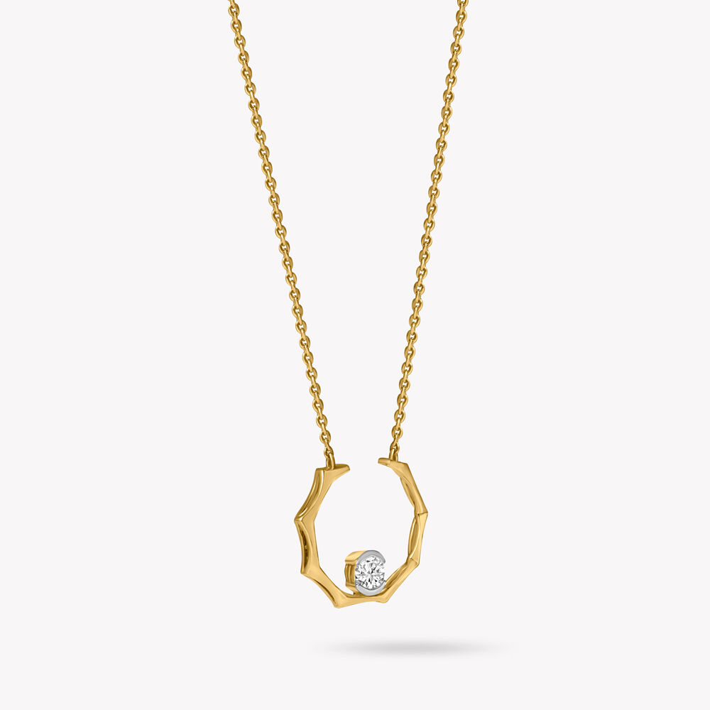 Cut Through The Curve Pendant With Chain,,hi-res image number null