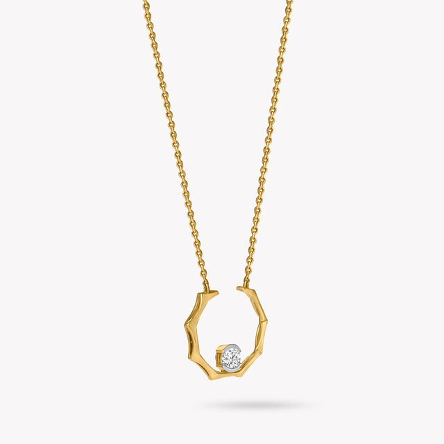 Cut Through The Curve Pendant With Chain,,hi-res image number null
