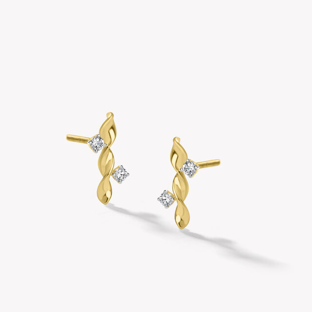 Twist Beat Stud Earrings,,hi-res image number null