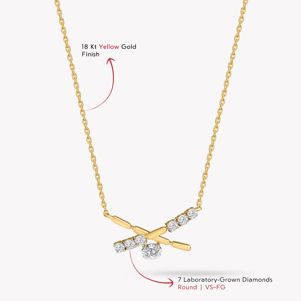 Cross My Lines Pendant With Chain,,hi-res image number null