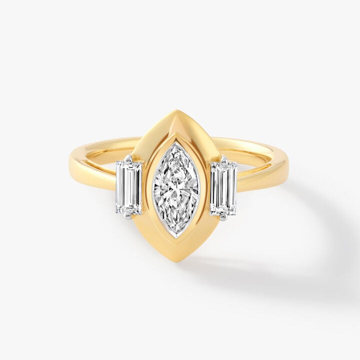 Regal Marquise Baguette Ring