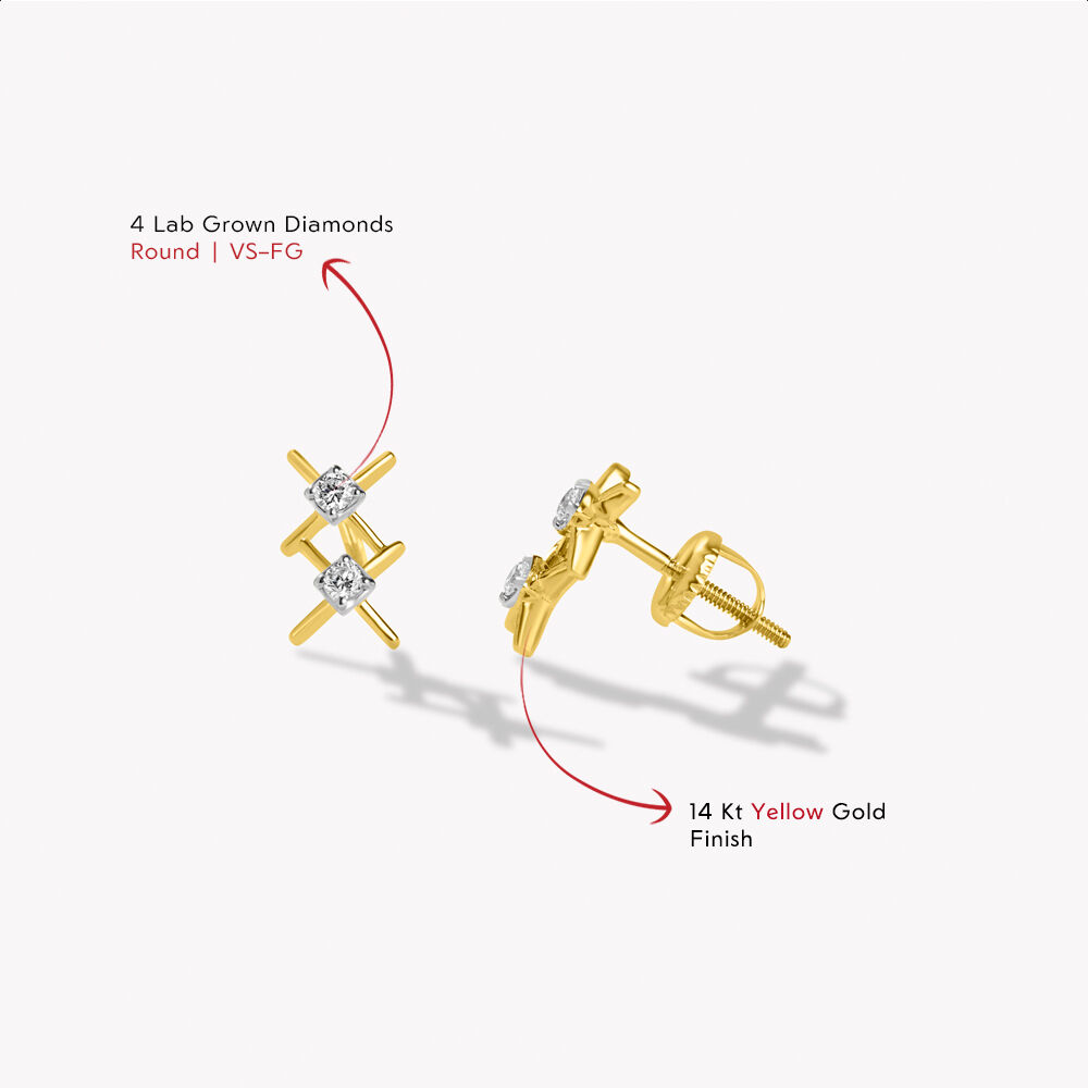 Criss Cross Stud Earrings,,hi-res image number null