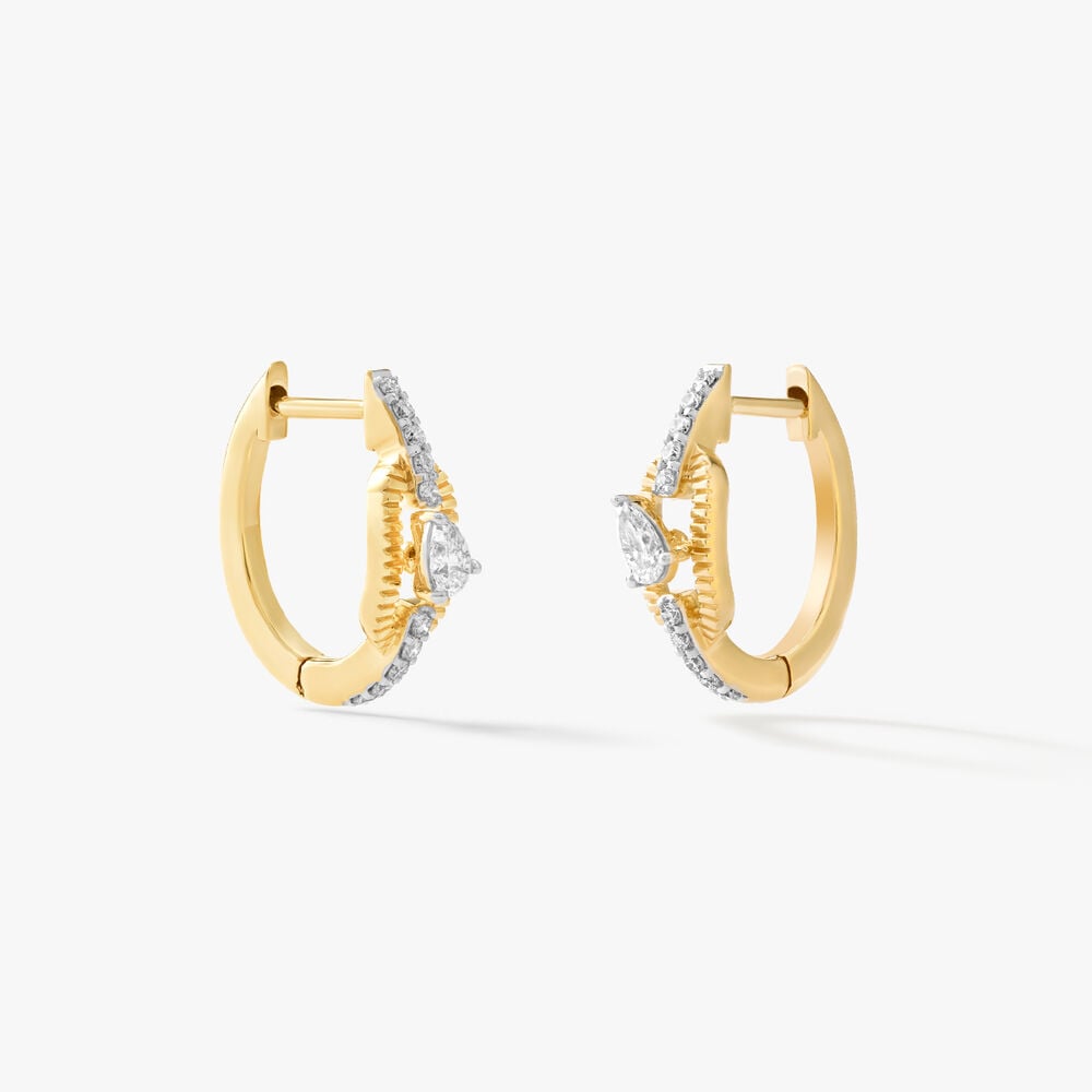 Tilted Pear Hoop,,hi-res image number null