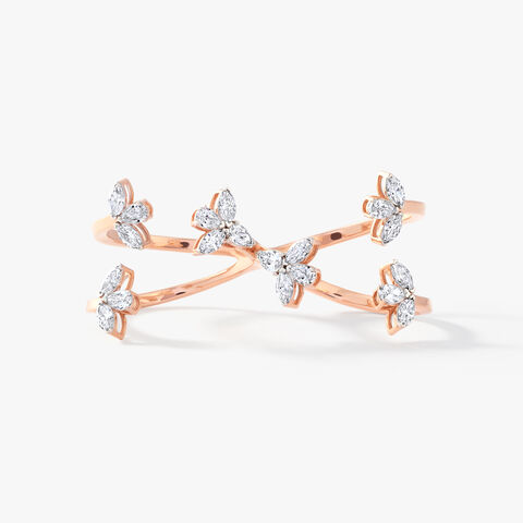 Roselle Two Finger Ring