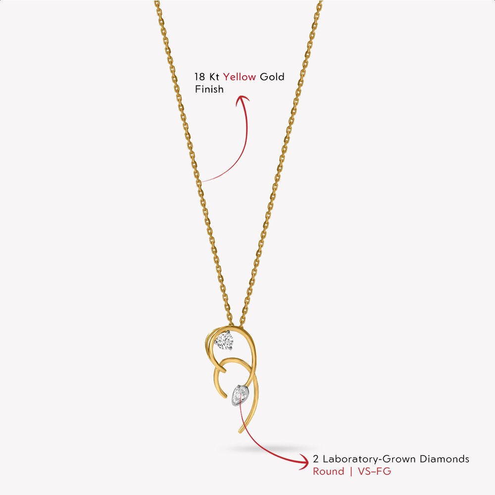 Curves That Dont Behave Pendant With Chain,,hi-res image number null