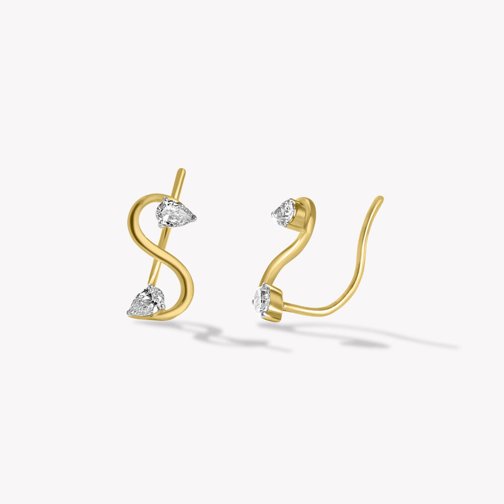 S Curve Takeover Ear Climber,,hi-res image number null